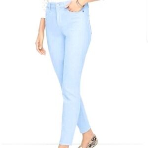 Talbots Skinny Leg Slimming High Waist Flattering Jeans Medium Blue Womens 6 NWT